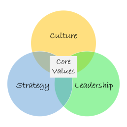 Aligning Culture, Strategy and Leadership on a foundation of Core Values